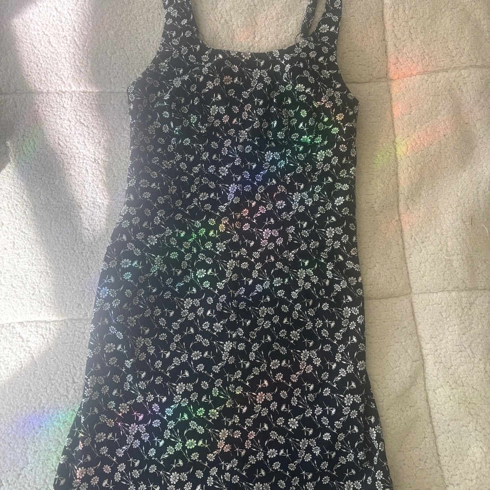 Black daisy dress